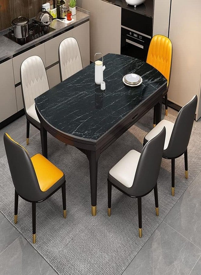 TEKCOOL ملصقات جدارية من TEKCOOL، ورق جدران فينيل رخامي، ورق جدران مقاوم للماء، سهل التركيب والإزالة، مناسب للمنزل والمطبخ وأسطح العمل والخزائن والأثاث، ملصقات مطبخ مقاومة للزيوت (أسود - قطعة واحدة) - Image 4